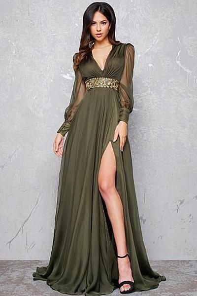 A Line Evening Dress, V Neck Prom Dresses, Long Sleeve Prom, Exclusive Dress, Prom Dresses With Sleeves, Prom Dresses Long With Sleeves, Vintage Style Dresses, Custom Dresses, Guest Dresses