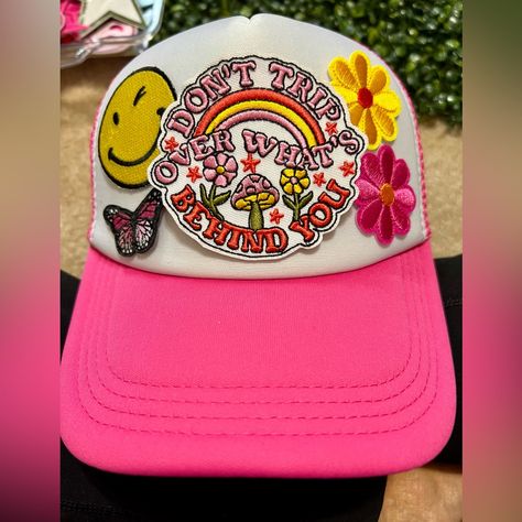 Patch Trucker Hat. Can Customize. New Never Worn Hat Bar, Staff Appreciation, Hat Patches, Hat Ideas, Summer Projects, Craft Fair, Craft Fairs, Trucker Cap, Kids Party