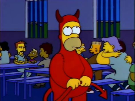 Evil Homer! The Simpsons, Cartoon Character, Red