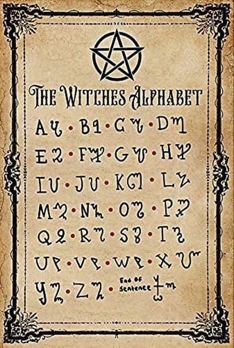 "**Shipped in heavy secure cardboard wrapper to prevent damage while in transit.** The Witches Alphabet, Witchcraft Knowledge Poster, Kitchen Witchery Poster, Witches Poster, Witches Magic Knowledge Wall Art, Magic Lover DIMENSIONS: Size: 8\" W X 12\" L MATERIAL: Made of tin/metal iron, Waterproof, Non-glare, Clean simple and Colorfast Harmless Will Not Rust Won't Fade. High quality, Eco-friendly INSTALL: This metal sign has rounded corners, The Four Corners Are Pre-drilled holes for easy hangin Witchy Spells Harry Potter, Spell For Family Unity, Protection Tools Witchcraft, Witchcraft Tree, Witchcraft Knowledge, Witches Alphabet, Magic Spell Book, Witch Spirituality, Kitchen Witchery