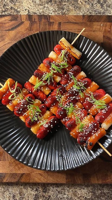 Teriyaki Steak Roll-ups Recipe by Tasty So-tteok So-tteok, So Tteok, Tteok Recipe, Mini Sausages, Steak Roll Ups, Ramen Seasoning, Teriyaki Steak, Steak Rolls, Sausage Rice