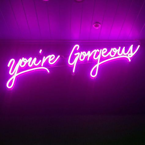 The affirmation we all deserve, this light sign is a sweet reminder that You Beauty Spell, Industrial Signage, Neon Quotes, Neon Box, Commercial Signs, Neon Words, Salon Suites, Business Signage, Sign Maker