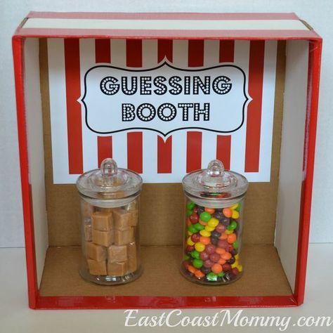 This site has a bunch of fantastic DIY carnival games and activities... including this simple GUESSING BOOTH. Diy Carnival Games, Fall Festival Games, Carnival Games For Kids, Theme Carnaval, Carnival Birthday Party Theme, Fall Carnival, Festival Games, Diy Carnival, Spring Carnival