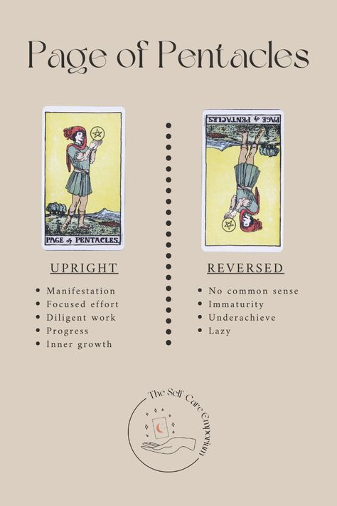 Page of Pentacles Tarot Meaning & Guidance — | The Self-Care Emporium Page Of Pentacles Tarot Meaning Reversed, Page Of Pentacles Tarot Meaning, Page Of Pentacles Tarot, Pentacles Tarot Meaning, Tarot Pentacles, Page Of Pentacles, Witchy Business, Witch Things, Ace Of Pentacles