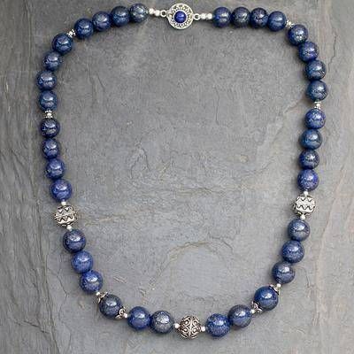 Homemade Necklaces, Waterfall Necklace, Jewlery Necklace, Beads Craft Jewelry, Beaded Jewelry Necklaces, Lapis Necklace, Diy Jewelry Necklace, Beaded Necklace Designs, Lapis Lazuli Necklace