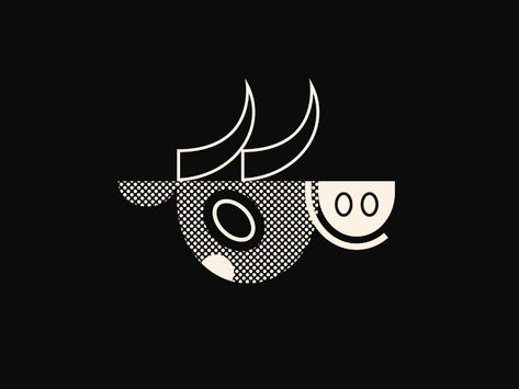 Ox by Blake Suarez on Dribbble Ox Tattoo, New Year Symbols, Typo Logo Design, Cow Logo, Cow Illustration, Text Logo Design, Vi Design, Gesture Drawing, Art References