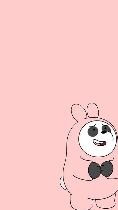 Panda Pink Matching Wallpaper Matching Backgrounds, Panda Pink, Pink Wallpapers, We Bare Bears Wallpapers, Pink Panda, Baby Pink Colour, Matching Wallpaper, Bare Bears, We Bare Bears