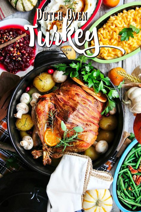 Dutch Oven Turkey Thanksgiving, Dutch Oven Turkey, Oven Turkey Recipes, Recipes Dutch Oven, Oven Turkey, Turkey Soup Recipe, Easy Peasy Recipes, Thanksgiving Cooking, Dutch Oven Cooking