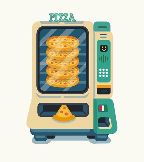 Kawaii Vending Machine, Vending Machine Art, Machine Art, Note Doodles, Vector Character Design, Pop Quiz, Cute Food Art, Vending Machines, Fast Company