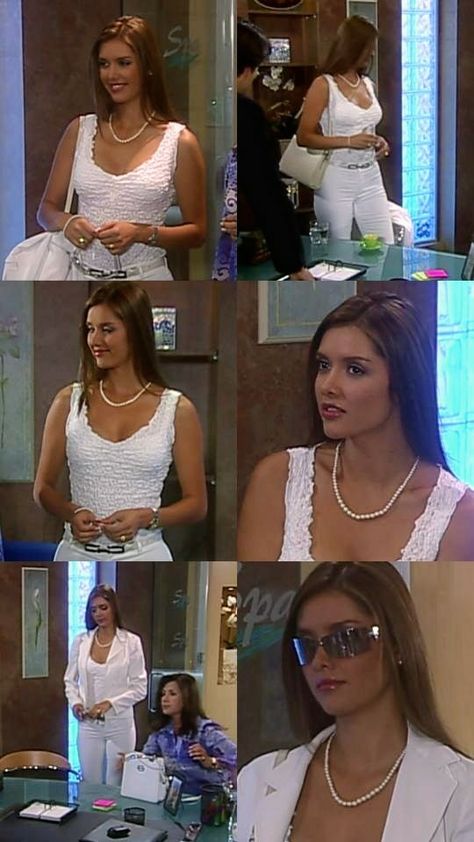 90s Telenovela Fashion, 2000s Telenovela Fashion, Spanish Y2k, Rubi Telenovela Outfits, Rubi Novela Outfits, Telenovela Aesthetic, Novela Outfits, Telenovela Outfits, 90s Latina Fashion