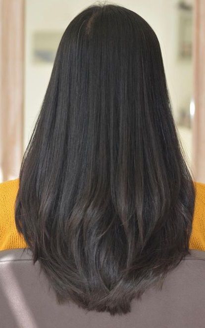 Haircut U Shape Medium, Voluminous Hair Cuts, U Cut Hairstyle, Hairstyles Designs, V Shaped Haircut, Women's Haircuts, Medium To Long Hair, U Shaped Hair, Color Balayage