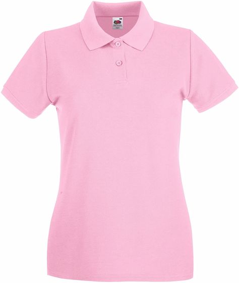 Pink Polo Shirt, Pink Polo, Pink Details, Pique Polo Shirt, Polo Shirt Women, Mens Polo Shirts, Polo Shirts, Fruit Of The Loom, The Loom