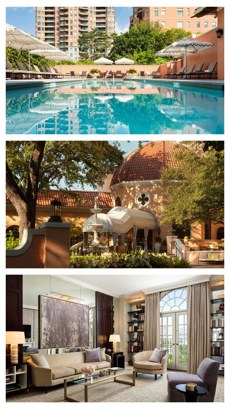 New to The Club: Dallas! Once a palatial private estate, Rosewood Mansion on Turtle Creek is tucked away in an exclusive neighborhood in the heart of Uptown Dallas. Uptown Dallas, Reclaimed Wood Paneling, Texas Destinations, Turtle Creek, Dallas Arboretum, Go Big Or Go Home, Elegant Mirrors, King Bedroom, Sushi Bar