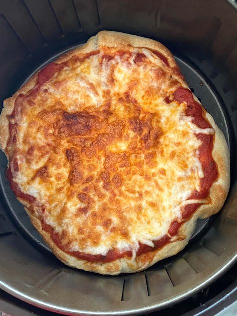 The air fryer is perfect for cooking up pizza. With a crispy crust and gooey, melted cheese, you'll love this Air Fryer Pizza from Pizza Dough recipe for family pizza night. Air Fryer Pizza Dough, Recipe For Family, Air Fryer Pizza, Family Pizza Night, Small Pizza, Leftover Pizza, Mini Tacos, Pizza Dough Recipe, Sliced Meat