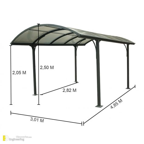 Carport Aluminium, Shed Roof Design, Car Porch Design, Building A Carport, Diy Carport, Roof Truss Design, Metal Building Designs, Car Shed, Car Porch