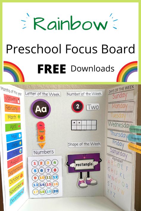 Learning Wall For Kindergarten At Home, Diy Preschool Learning Board, Daycare Circle Time Board, Kindergarten Focus Board, Classroom Circle Time Board, Preschool Homeschool Board, Circle Time Homeschool Preschool, Focus Board Classroom Preschool, Free Circle Time Board Printables