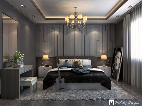 Artistic Bedroom Design in Cairo on Behance Behance Ceiling Design, Hanging Ceiling Design, Artistic Bedroom Ideas, Artistic Bedroom, Artist Bedroom, Bed Interior, Minimalist Bed, Flyers Design, Wooden Bed Design