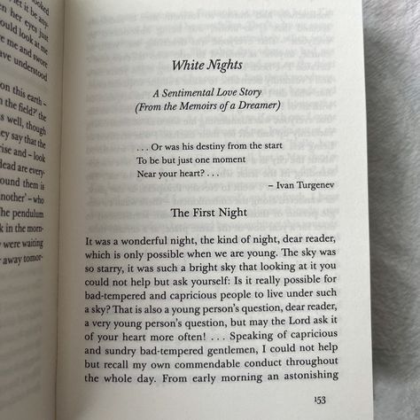 Books I knew I would love by their first paragraph 💕 #books #alltheloversinthenight #thelover #thesecrethistory #whitenights #slowdaysfastcompany #evebabitz Ivan Turgenev, The Secret History, July 31, One Moment, Book Journal, First Night, Memoirs, Destiny, The Dreamers