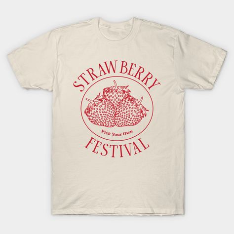 Featuring an illustration of strawberries, this design is a cool option for wearing to farmers markets or simply for everyday wear. Show your individuality, and unique nature by wearing this pick your own strawberry design. -- Choose from our vast selection of Crewneck and V-Neck T-Shirts to match with your favorite design to make the perfect graphic T-Shirt. Pick your favorite: Classic, Boxy, Tri-Blend, V-Neck, or Premium. Customize your color! For men and women. Cottagecore Branding Design, Farmers Outfit Women, Cottagecore T Shirt, Cottagecore Strawberry, Farmer Outfit, Strawberry Festival, Outfit Inso, Strawberry Design, Cottagecore Shirt