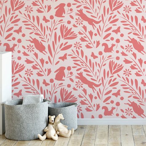 Forest Pattern Wall Stencils - Stencil Revolution Stenciled Floors, Floral Wall Stencil, Large Wall Stencil, Stencil Wall Art, Wall Stencil Patterns, Forest Pattern, Painting Walls, Fern Pattern, Stencil Painting On Walls