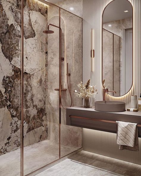 marble bathroom, quartizite Hotel Bathroom Design Luxury, Modern Italian Interior, House Hall Design, Italian Marble Flooring, Hotel Bedroom Design, Marble Bathroom Designs, Italian Bathroom, Marble Tile Bathroom, Marble Interior