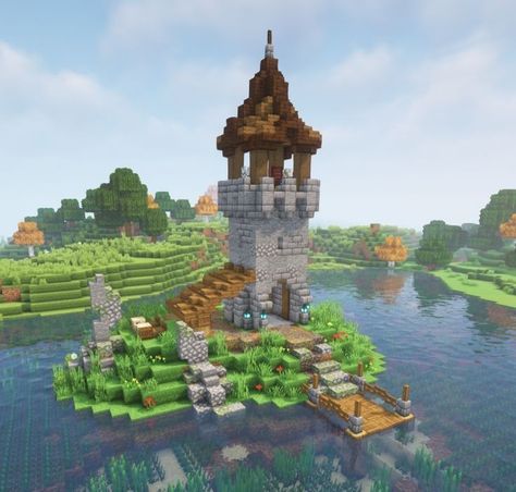 Minecraft Build House, Minecraft Castle Designs, Vila Medieval, Case Minecraft, Bangunan Minecraft, Minecraft Farm, Minecraft Cottage, Minecraft Castle, Minecraft Medieval