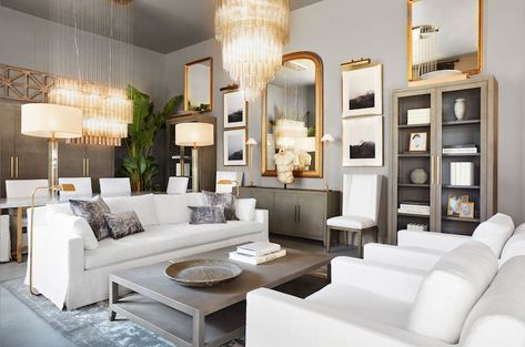 Rh Living Room, Restoration Hardware Living Room, Rh Restoration Hardware, Furniture Boutique, Rh Modern, Iron Furniture, Inspiring Spaces, Hooker Furniture, Formal Living Rooms