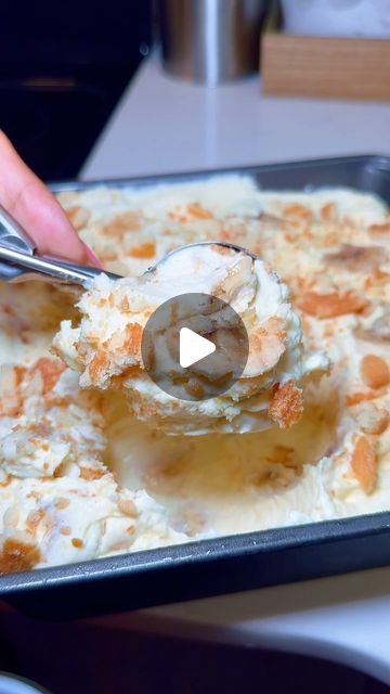 Atlanta’s Foodie 🍑 | Restaurant & Lounge Partner on Instagram: "I am hooked on this Banana Pudding Ice Cream 🧑🏽‍🍳🔥
2 cups Heavy Cream
8oz Cream Cheese
1 can Condensed Milk
Banana Pudding
Vanilla Wafers 
3-4 Bananas 
1 tbsp of Vanilla Extract
Freeze 3-12 hours
•
#banana #bananapudding #icecream #dessert 

Do bananas go in banana pudding?" Favorite Deserts, Banana Pudding Ice Cream, Pudding Vanilla, Milk Banana, 4 Bananas, Pudding Ice Cream, Restaurant Lounge, Vanilla Wafers, Banana Pudding