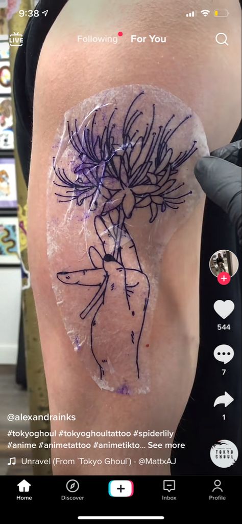 Tokyo Ghoul Matching Tattoos, Spider Lilly Tatoos Tokyo Ghoul, Tokyo Ghoul Spider Lily Tattoo, 1000-7 Tokyo Ghoul Tattoo, Spider Lily Tattoo Tokyo Ghoul, Anime Tattoos Tokyo Ghoul, Ken Kaneki Tattoo, Tokyo Ghoul Flower Tattoo, Tokyo Ghoul Tattoo Ideas