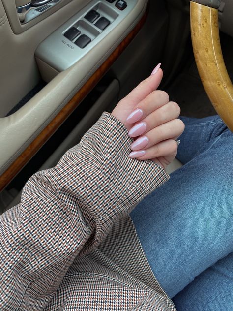 Nail ideas, acrylic nails, hailey bieber nails , light pink nail ideas Light Pink Hailey Bieber Nails, Hoco Nails, Light Pink Nails, Almond Shape Nails, Hailey Bieber, Pink Nails, Makeup Nails, Light Pink, Acrylic Nails