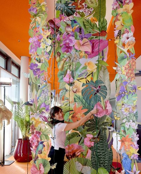 Clare Celeste (@clarecelesteart) • Instagram photos and videos Clare Celeste, Event Installation, Paper Art Installation, Paper Scrolls, Paper Collage Art, Sustainable Art, Paper Art Craft, Art Installation, 3d Wall Art