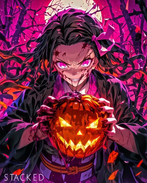 🎃👻 Spooky Halloween with the Kimetsu Trio! 👻🎃 Tanjiro, Nezuko, and Zenitsu are ready to fight demons and celebrate Halloween in style! 🍂🦇 What do you think of their spooky looks? 🎃 Drop your thoughts in the comments and join the fun! Don't forget to follow for more Halloween-inspired anime art! 🕸️ #KimetsuNoYaiba #DemonSlayer #TanjiroKamado #NezukoKamado #ZenitsuAgatsuma #HalloweenVibes #SpookySeason #AnimeArt #AnimeCommunity #MangaArt #AnimeLover #AnimeFanart #FanArt #AIart #AIartist #Conce... Kny Halloween Fanart, Happy Halloween Anime Art, Demon Slayer Nezuko Fanart, Nezuko Halloween, Demon Slayer Halloween, Nezuko And Zenitsu, Tanjiro Fanart, Tanjiro And Nezuko, Demon Tanjiro