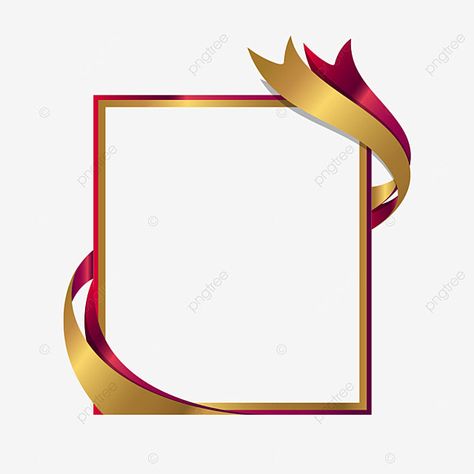 Profile Border, Single Photo Frame, Frame Ribbon, Png Frame, Gold Clipart, Gold Photo Frames, Photo Png, Graphic Design Business Card, Png Background