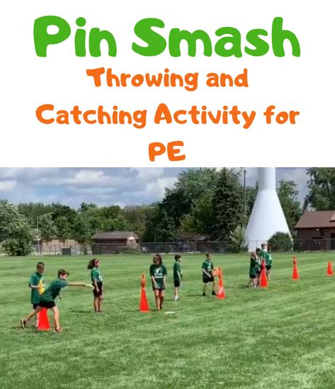 Elementary Physical Education Games, Throwing And Catching Pe Games, Gym Class Ideas, Health Games, Pe Games Elementary, Kids Exercise Activities, Elementary Games, Gym Games For Kids, Football Activity