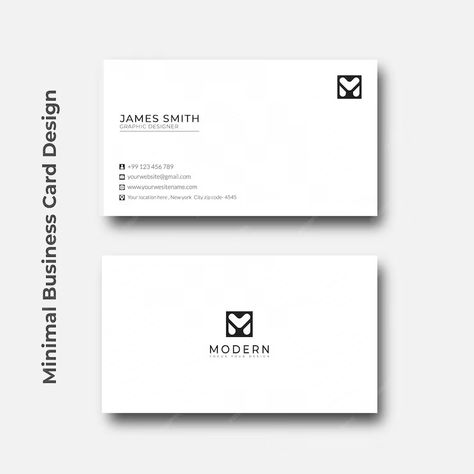 Premium Vector | Minimal Simple Minimalist Business Card Design Template Minimalist Business Card Design, Business Card Design Minimal, Card Design Template, Minimal Business Card, Minimalist Cards, Business Card Inspiration, Logo Psd, Minimalist Business Cards, Free Business Card Mockup