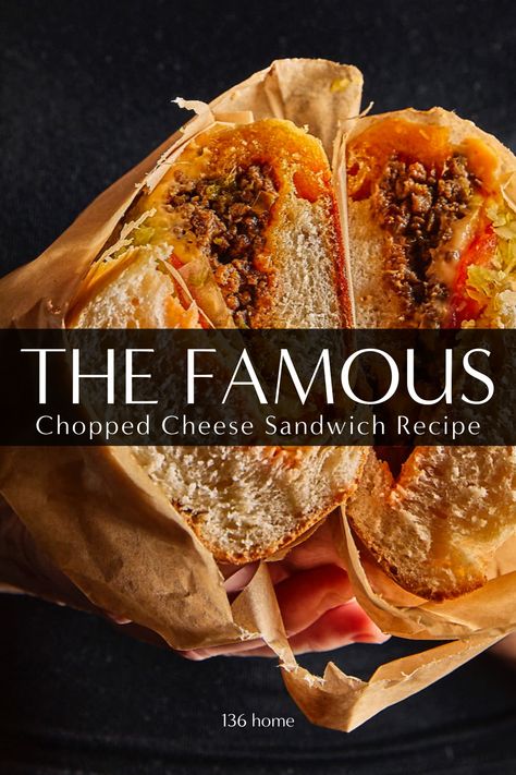 Chopped Cheese Sandwich Recipe, Ny Chopped Cheese Sandwich, Chopped Cheese Burgers, Cheddar And Pepper Jack Chopped Burgers, Ground Beef Hoagie Recipes, Chopped Burger Sandwich, Scooby Doo Sandwich Recipe, New York Chopped Cheese Sandwich, Chopped Cheese Recipe