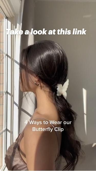 Free 50+ Ideas For hairstyles for summer|hairstyles for straight hair Hair Clips Hairstyles, Hair Stail, Butterfly Hairstyle, Stylish Ponytail, Easy Bun Hairstyles For Long Hair, Cute Quick Hairstyles, Bow Hairstyle, Hair Arrange, Hairstyles For Layered Hair