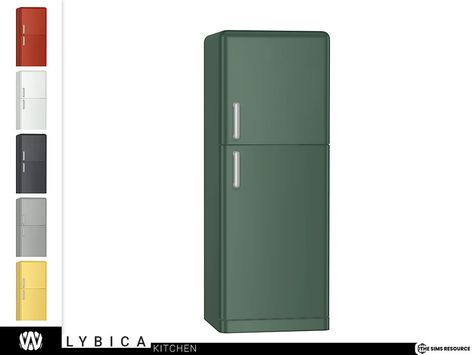 Sims4 Fridge, Sims 4 Fridge Cc, Single Door Fridge, Sims 4 Kitchen, Drinks Tray, 4 Dining Chairs, Kitchen Refrigerator, Kitchen Stove, Large Appliances