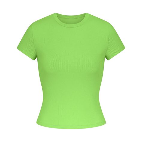 Skims Cotton Rib T-Shirt *New Without Tags* Description: Fitted Short Sleeve T-Shirt, Crew Neckline, Hits Above The Hip Color: Neon Green Fabric: 95% Cotton / 5% Spandex Fit: Model Is Size 2, 34b, And 5’ 8" (173 Cm), Wearing Skims S ***Never Been Worn, Only Tried On But Took Tags Off Cause I Was Originally Going To Keep It*** Green Fitted Cropped T-shirt With Crew Neck, Fitted Green Trendy T-shirt, Sporty Plain Summer Tops, Plain Sporty Summer Tops, Sporty Plain Tops For Summer, Green Fitted Crew Neck Cropped T-shirt, Fitted Green Cropped T-shirt With Crew Neck, Neon Green Color, Light Grey Leggings