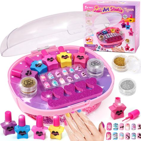 Nail Art Kit For Kids Girls Nail Polish Sets with Nail Dryer,Peel Off Nail Polish,Press On Nail Stickers,Kids Nail Varnish Sets Nail Salon Birthday Gifts Present Girls Toys Age 5 6 7 8 9 10 11 : Amazon.co.uk: Toys & Games Kids Press On Nails, Baby Nail Polish, Nail Kit For Kids, Nail Polish For Kids, Peel Off Nail Polish, Fake Nails For Kids, Kids Nail Polish, Butterfly Birthday Cakes, Metallic Nail Art