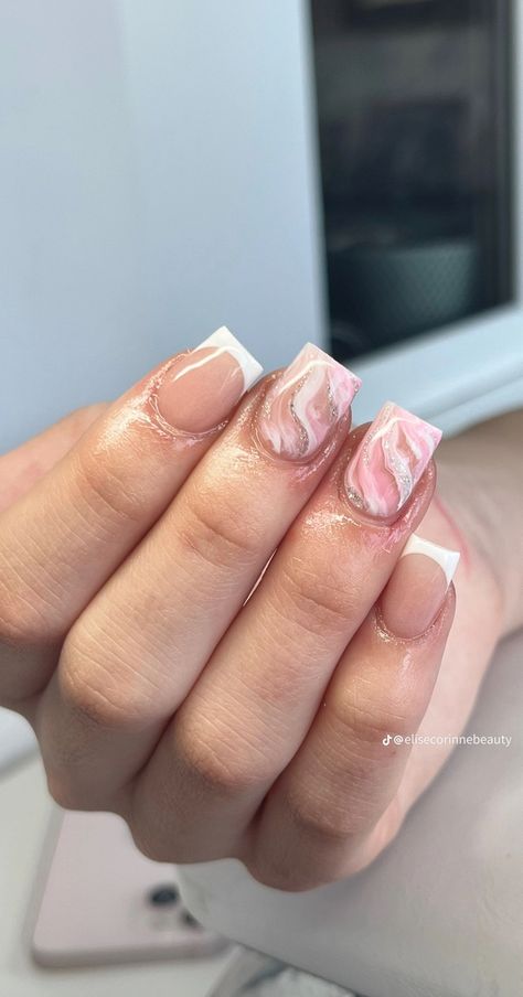 Holiday Acrylic Nails, Purple Acrylic Nails, Super Cute Nails, French Tip Nail Designs, Gel Acrylic Nails, White French Tip, Simple Gel Nails, Summery Nails, Girly Acrylic Nails