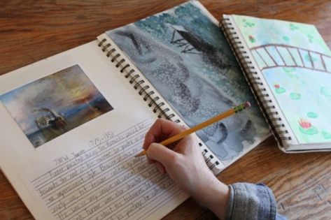 Homeschool Notebooking Examples, Narration Notebooks, Educational Philosophies, Homeschool Art Lessons, Notebooking Homeschool, Famous Artists For Kids, Ambleside Online, History Notebook, Charlotte Mason Homeschool