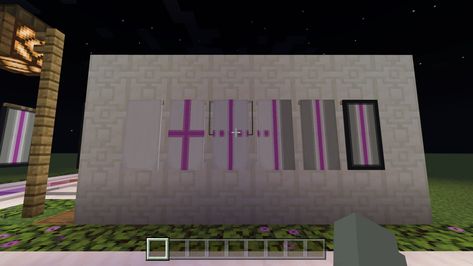 ik this one is hard to see, but start with the blank white banner, then do a magenta cross, then white stripes, and the rest is visisble :) Flag Minecraft, Minecraft Banner, Minecraft Banner Designs, White Banner, Minecraft Banners, Banner Designs, Minecraft Decorations, Minecraft Building, Minecraft Creations