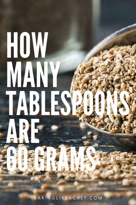 When you wonder how much 60 grams in tablespoons are, there is no need to do math in your head. Instead, look at these 60 grams to tablespoons (60 g to tbsp) conversion charts. This conversion is part of grams to tablespoons conversions. | www.bakinglikeachef.com Gram Conversion Chart, Tablespoon Conversion, Baking Conversion Chart, Measurement Conversion Chart, Baking Conversions, Conversion Chart Kitchen, How Much Sugar, Measuring Ingredients, Smoked Meats