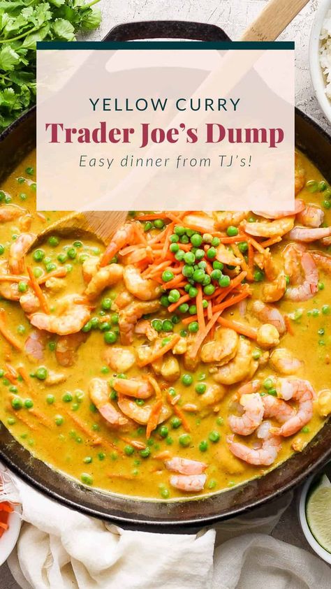 One Pot Trader Joe's Yellow Curry - Fit Foodie Finds Trader Joes Curry, Chicken Curry Crockpot, Trader Joes Recipes Dinner, Yellow Curry Recipe, Curry Meatballs, Overnight Oatmeal Recipes, Fit Foodie Finds, Yellow Curry, Trader Joes Recipes