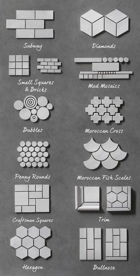 Tile Shapes Mercury Mosaics Tile Shapes, Tile Artwork, Mercury Mosaics, Wood Shoes, Homecoming Hair, Homecoming Nails, Tile Patterns, Tile Design, Urban Design