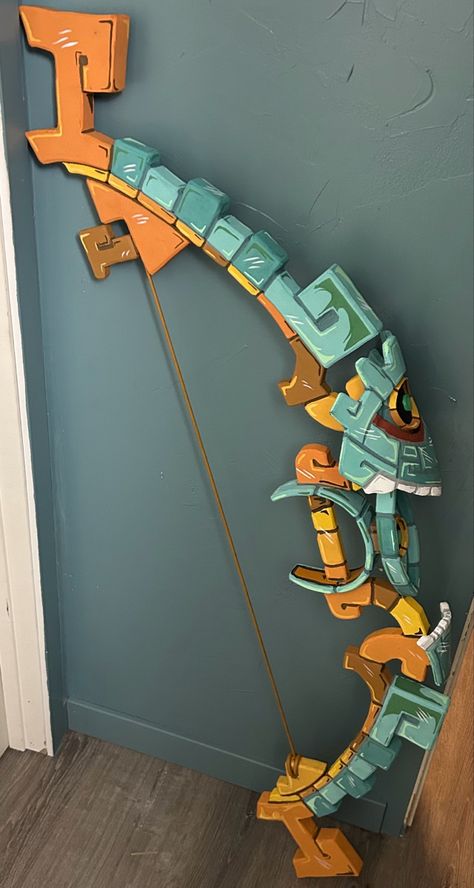 Legend Of Zelda Clay Ideas, Diy Legend Of Zelda Crafts, Link Bow And Arrow, Zelda Props, Legend Of Zelda Diy, Video Game Props, Diy Zelda Crafts, Zelda Decor, Zelda Crafts