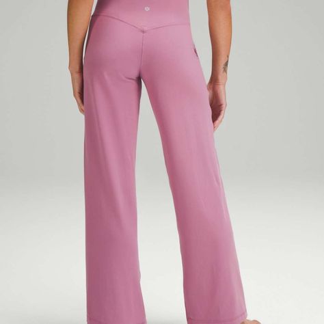 Nwt Lululemon Align Hr Wide-Leg Pant 31" -Size 6 -Color Velvet Dust Firm Price Wide Leg Leggings, Dust Pink, Lulu Leggings, Leg Work, Low Impact Workout, Lululemon Align, High Rise Pants, Wide Leg Pant, Powerful Women