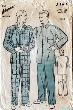 1930s Pajamas, Pajamas Pattern, 1930s Men, Pajamas Men, Sewing Men, Advance Patterns, Men's Pajamas, Pajama Pattern, Dapper Dudes