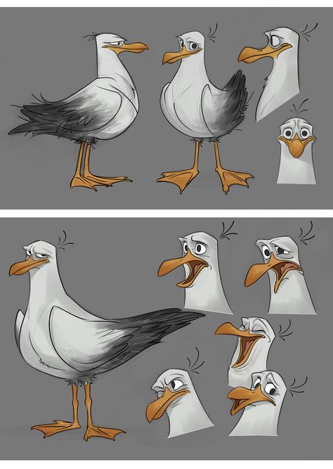 ttnet seagull-early design and facial by ahmettabak on DeviantArt Seagull Illustration, Cartoon Universe, Bird Character, Cartoon Ideas, Bird Cartoon, Character Design Tutorial, Bg Design, Drawing Animals, Cartoon Birds